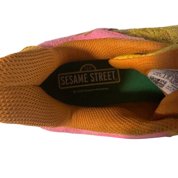 Under Armour Flow Sesame Street yellow orange pink sneakers size 5.5 Y - Picture 5 of 6